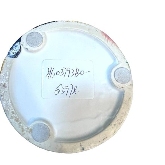 Double Handle Tall Colorful Rainbow Mug Vase Pottery Artsy Fun Unique Quirky 8” - Picture 6 of 8